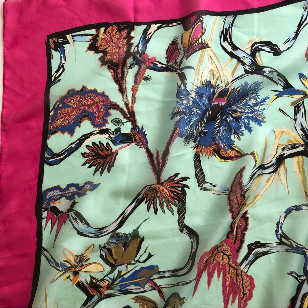 Vintage Rosabotanica Balenciaga Silk Scarf: Made in Italy - Picture 5 of 11